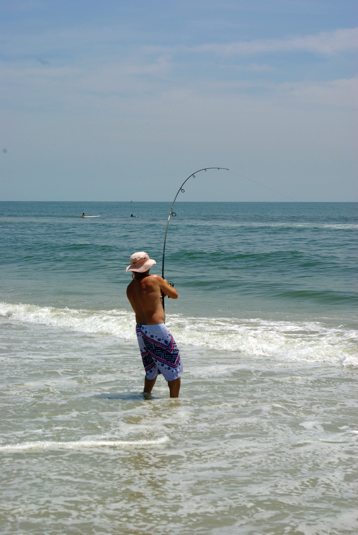 A Surf Fishing Rod on the Holder Near Indian River Beach, Delaware