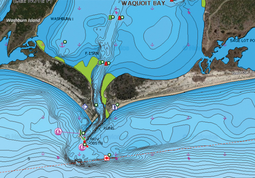 Massachusetts Cape Cod Bay Fishing Hot Spots Map