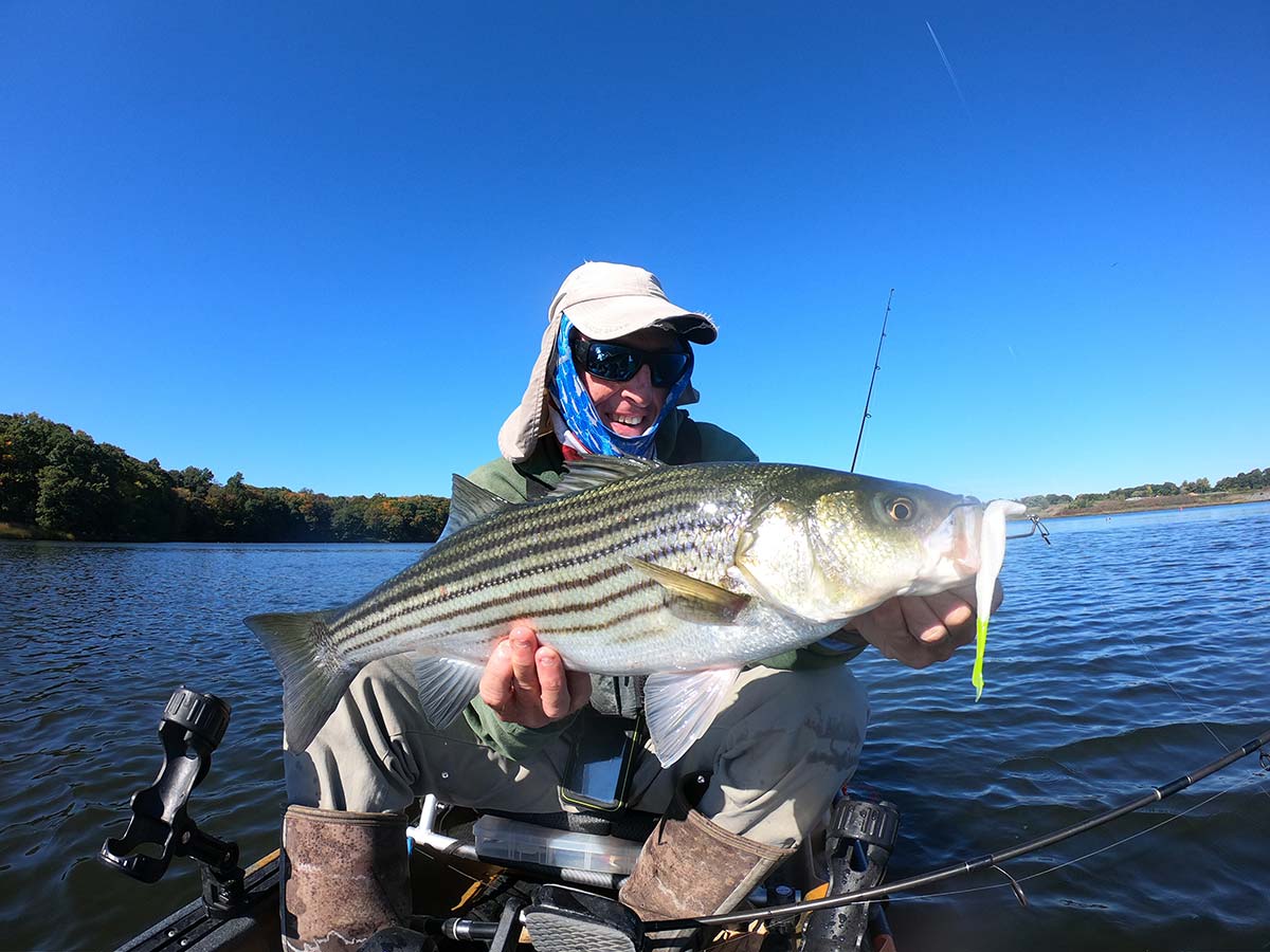Fall Kayak Fishing for Schoolie Stripers