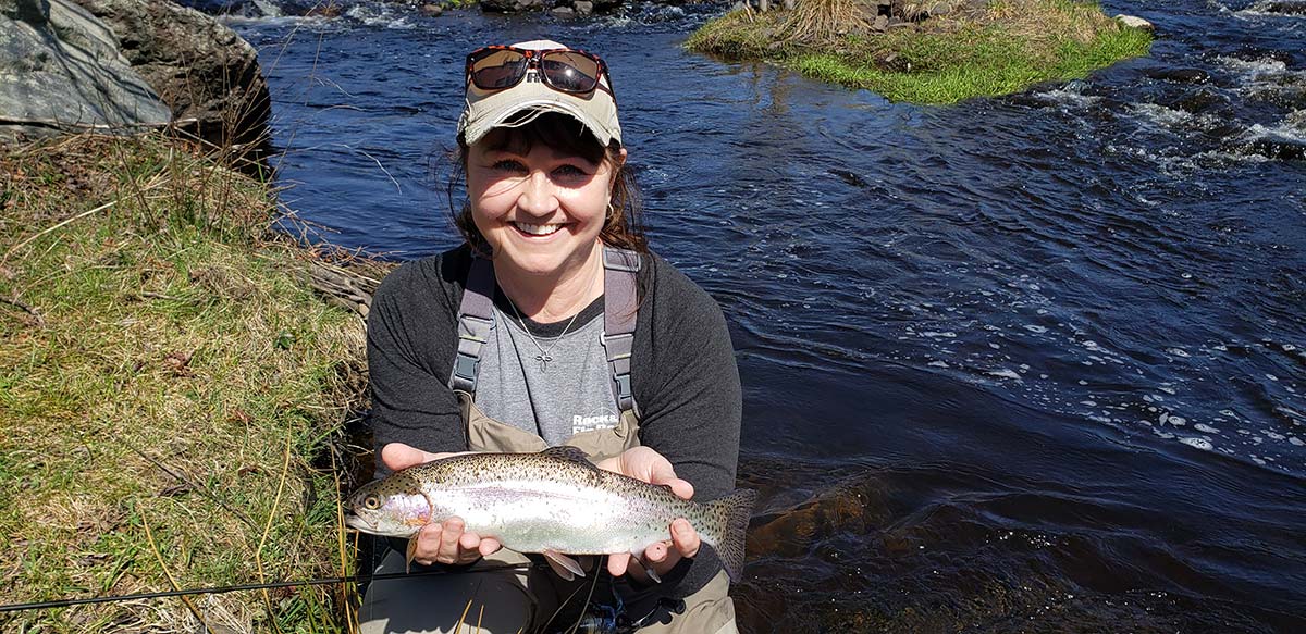 Creek Fishing From The Bank with The Mini Trout Magnet Kit 